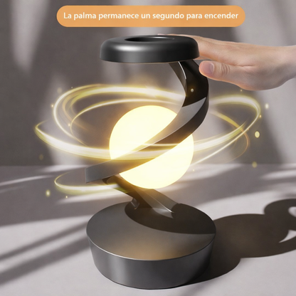 lámpara de suspensión giratoria con cargador en forma moderna con luz cálida y cargador integrado.